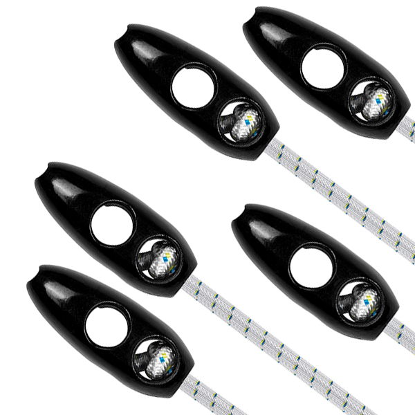 5 Stück Quick-Clip Zeisinge mit 5mm Gummileine / Expanderseil / Länge 70cm